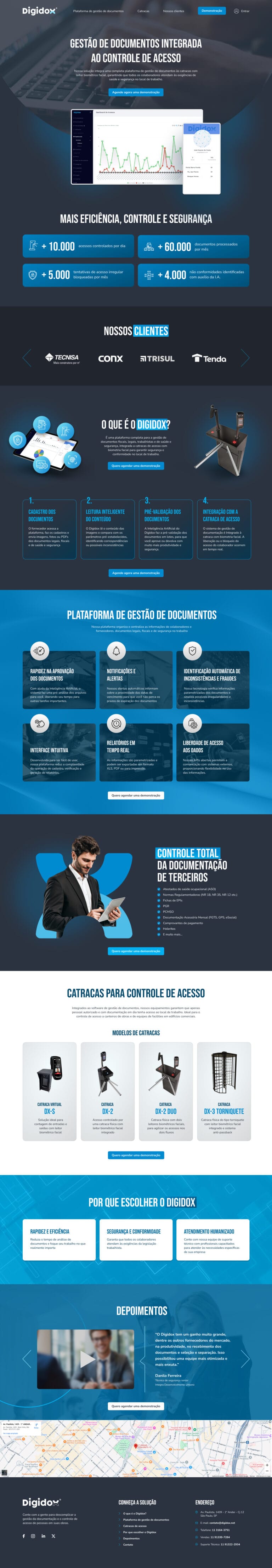 Website da Digidox desenvolvido pela PRG Design
